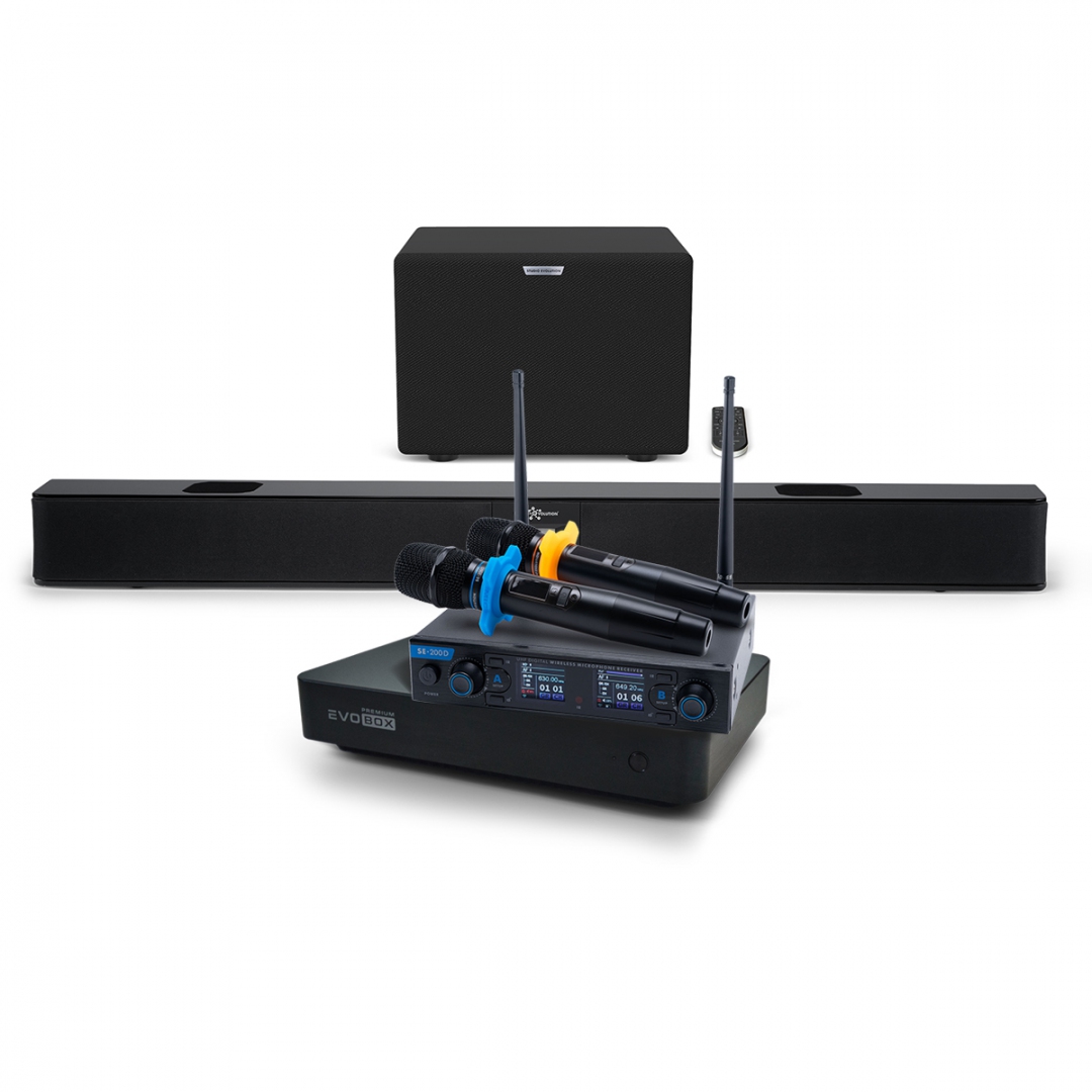 Hi-End караоке-система EVOBOX Premium + EvoSoundBar (саундбар с караоке) в Немане